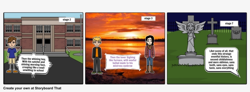 The Seven Ages Of Man - Cartoon, transparent png download