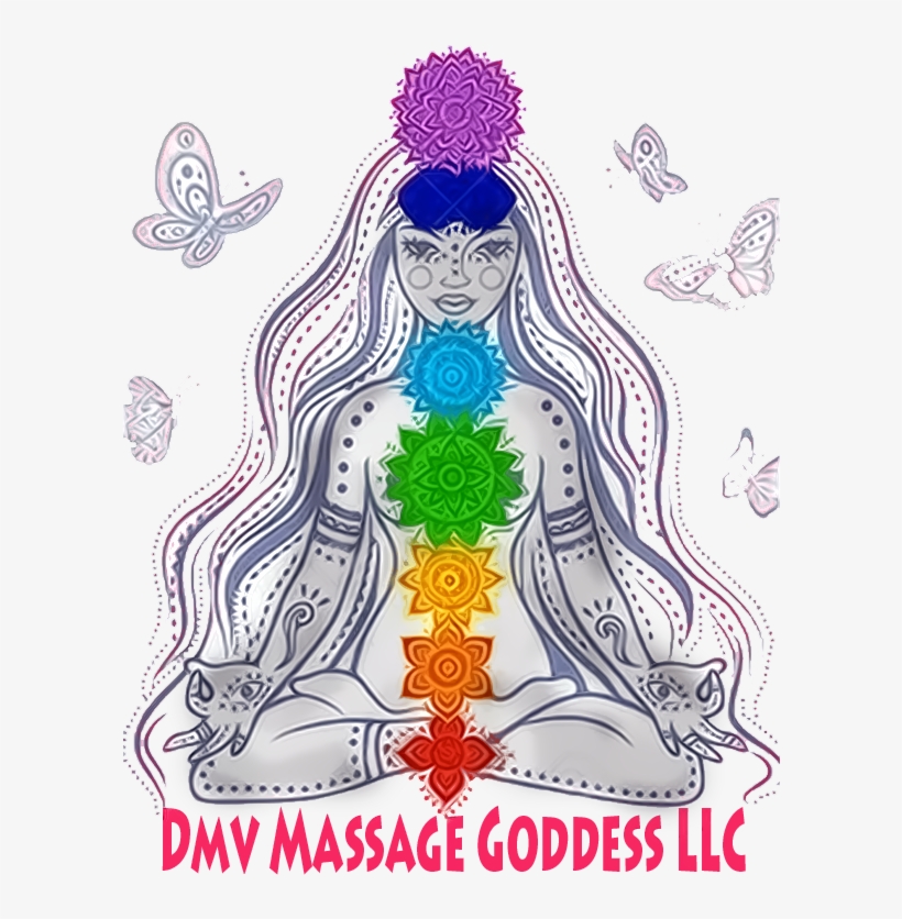 Massage Goddess Logo1 - Gold Throat Chakra Necklace, Throat Chakra Pendant,, transparent png download