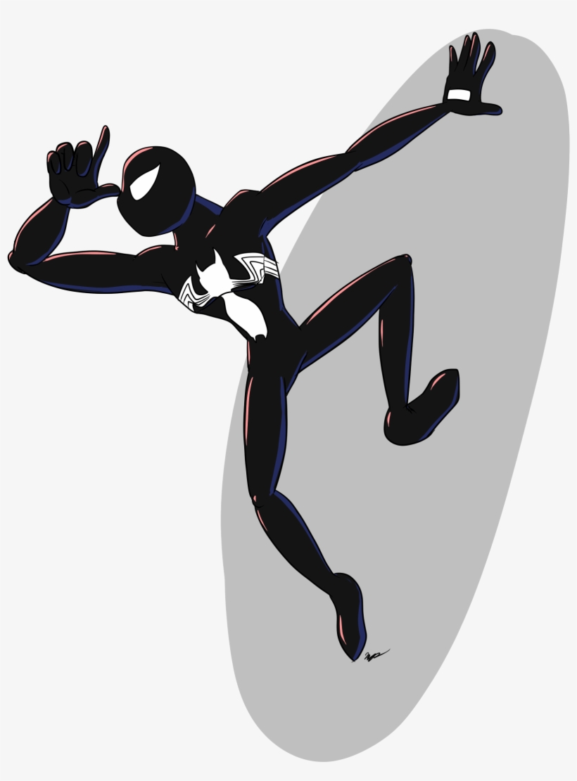 Original - Black Suit Spiderman, transparent png download