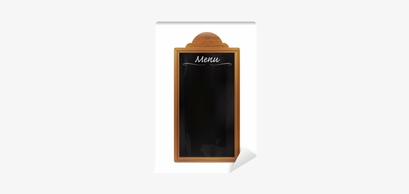Blank Wooden Restaurant Blackboard Isolated Wall Mural - Plywood, transparent png download