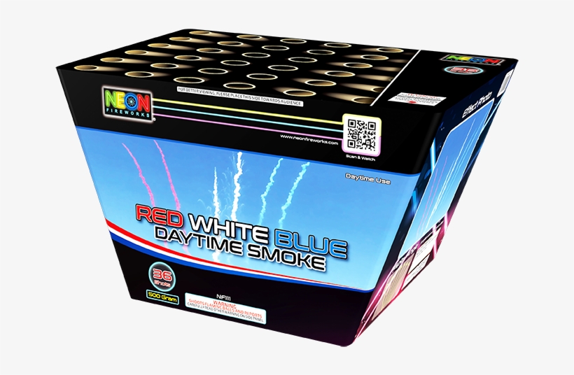 Red White Blue Daytime Smoke - Box, transparent png download