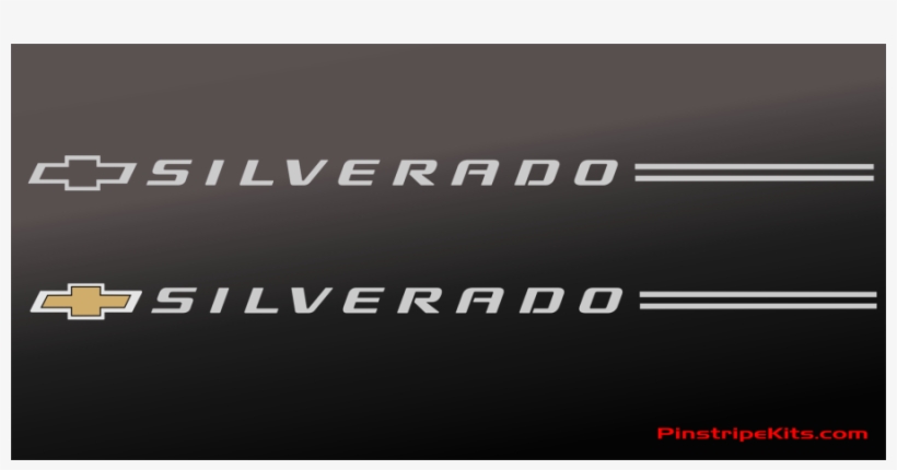 Chevrolet Silverado Vinyl Logo With Name Decal Pinstripe - Chevrolet, transparent png download