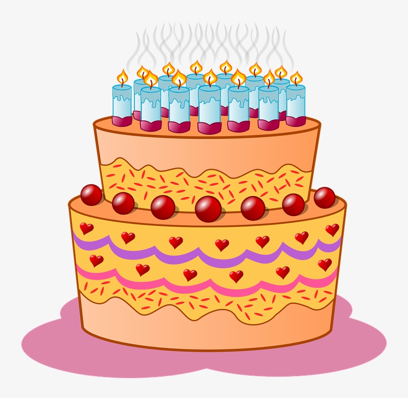 Birthday, Cake, Candles, Icing, Cream, Flame, Event - Cake Clipart, transparent png download