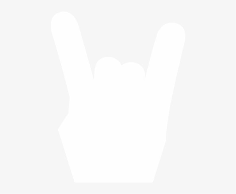 Rock Hand Sign Png White, transparent png download