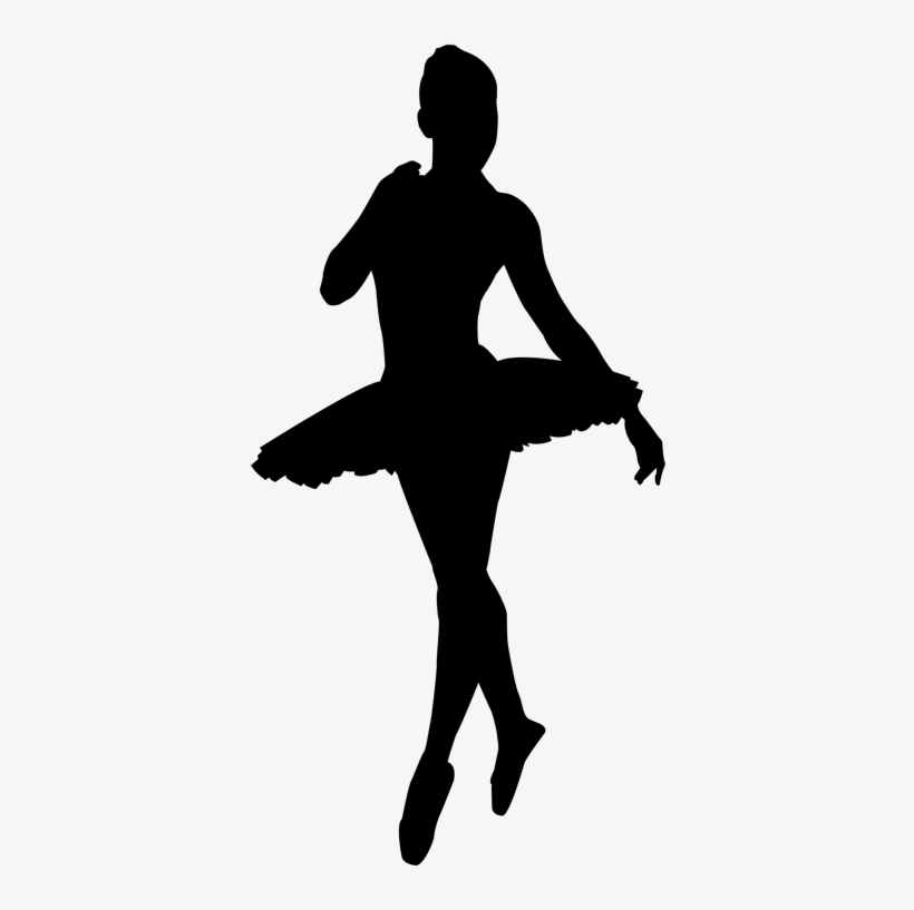 Ballerina Silhouette Sticker - Plus Size Model Silhouette, transparent png download