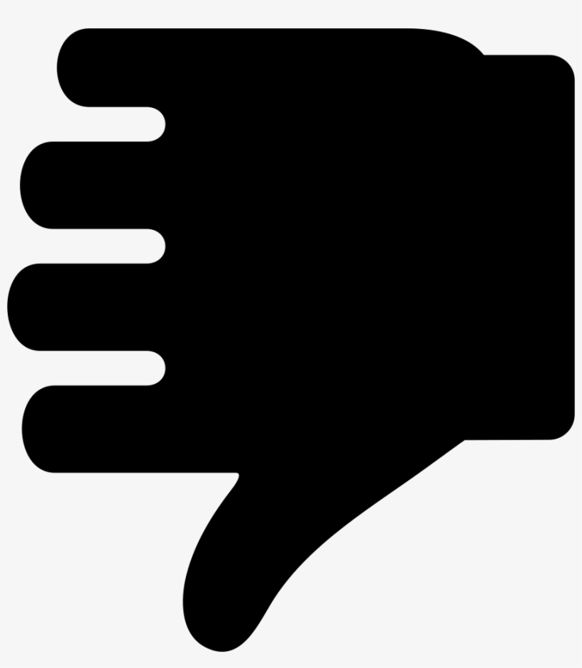 Man Male Hand Silhouette With Thumb Down Comments - Male, transparent png download