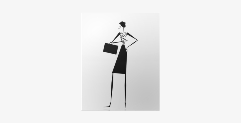 Business Lady, Silhouette For Your Design Poster • - Design, transparent png download
