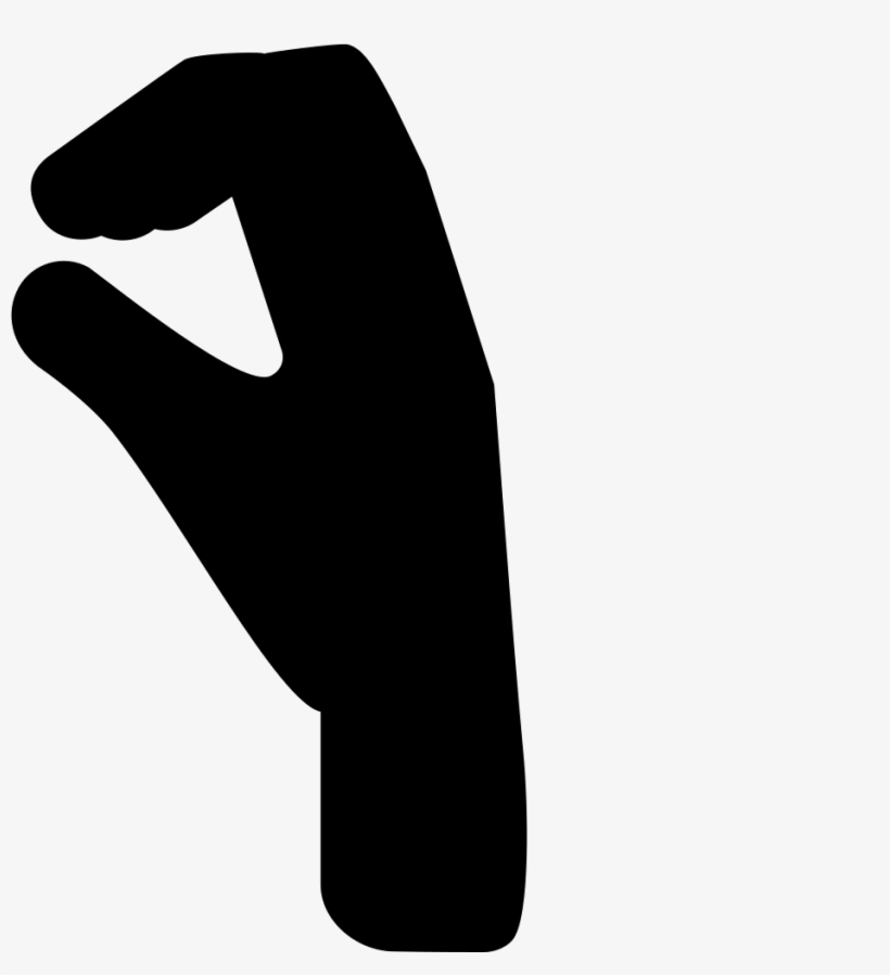 Hand Fingers Posture Silhouette - Hand Silhouette Png, transparent png download