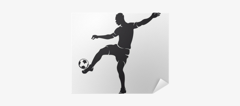 Vector Football Player Silhouette With Ball Isolated - Gender Disparity In Sport, transparent png download
