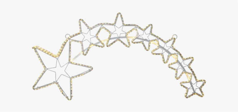 Silhouette Tapesil - Décoration En Tube Lumineux Led Tapesil Étoiles, transparent png download
