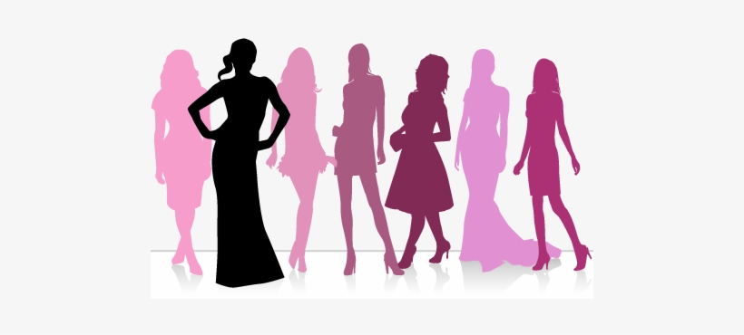 Join The Model Fellowship Team - Woman Silhouette Png Pink, transparent png download