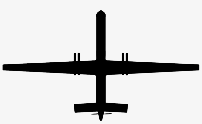 Shahed 129 Silhouette - Portable Network Graphics, transparent png download