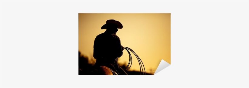 Poster: Burkard's Cowboy With Lasso Silhouette At Small-town, transparent png download