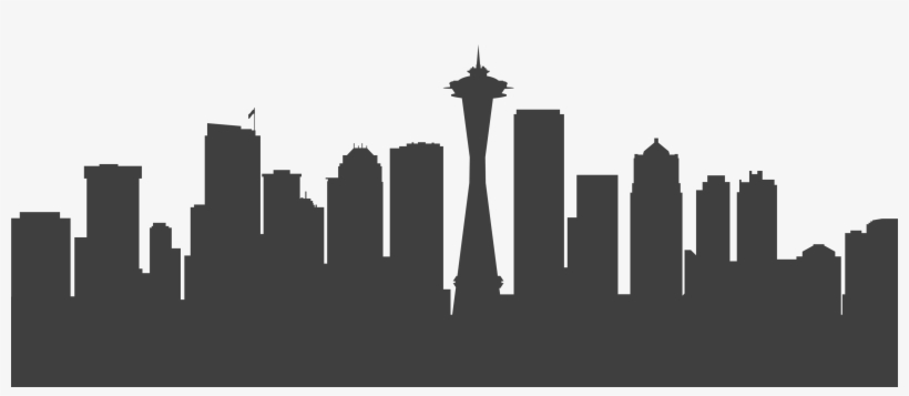 Contact Hannah Louise Shearer - Seattle Skyline Silhouette, transparent png download