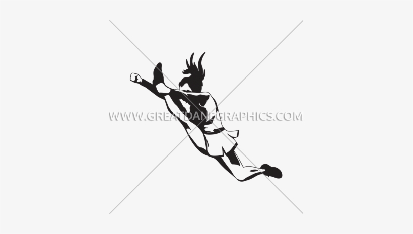 Png Black And White Cheer Kick Production Ready Artwork - Cheerleader Jump Silhouette, transparent png download