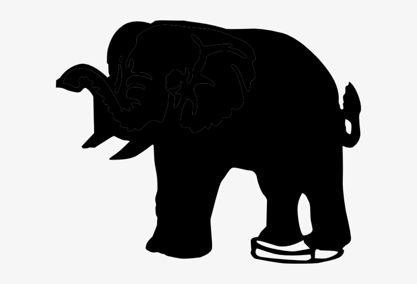 Elephant Silhouette Clip Art - Clip Art, transparent png download