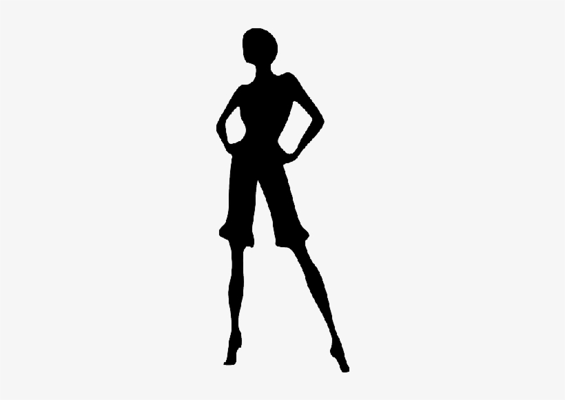 Girl, Female, Pants, Person, Shorts, Silhouette - Psychic Undercover: With The Undead: Volume 1 (sdf), transparent png download