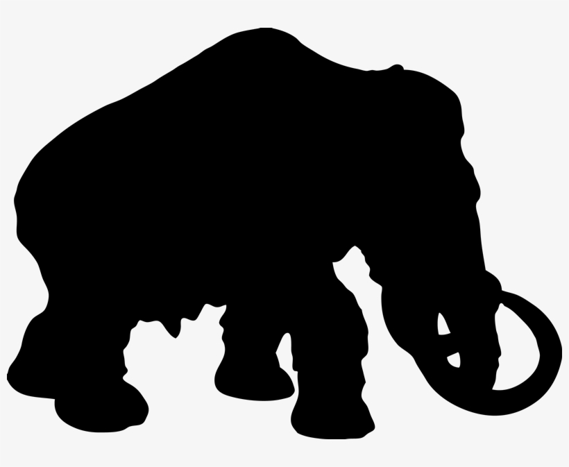 Elephants Silhouettes - Mammoth Silhouette, transparent png download
