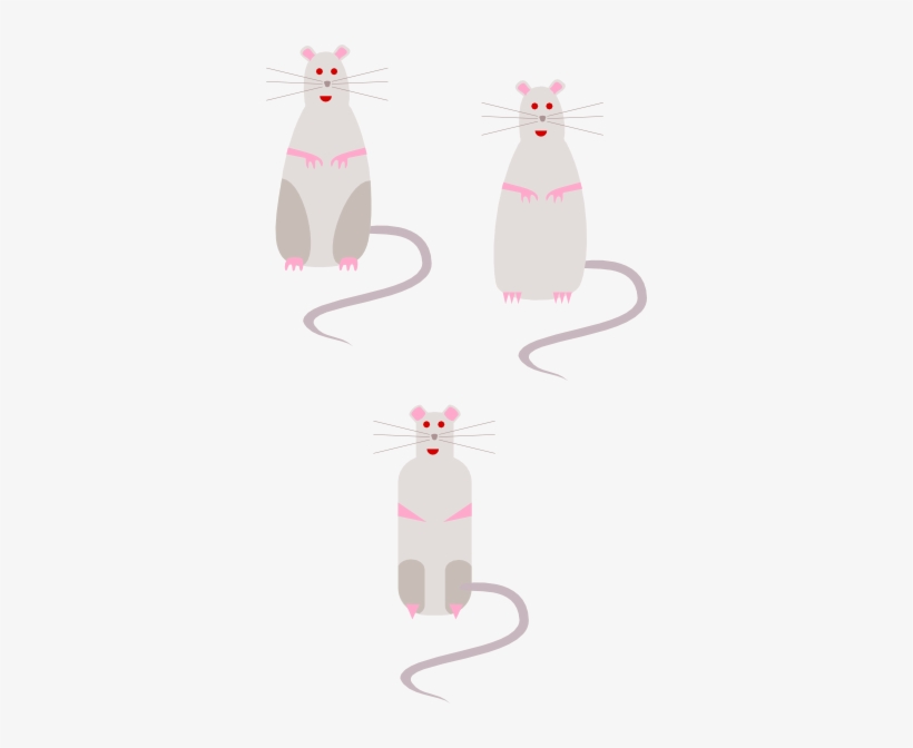 Rat Clip Art - De Tre Små Hvide Mus, transparent png download