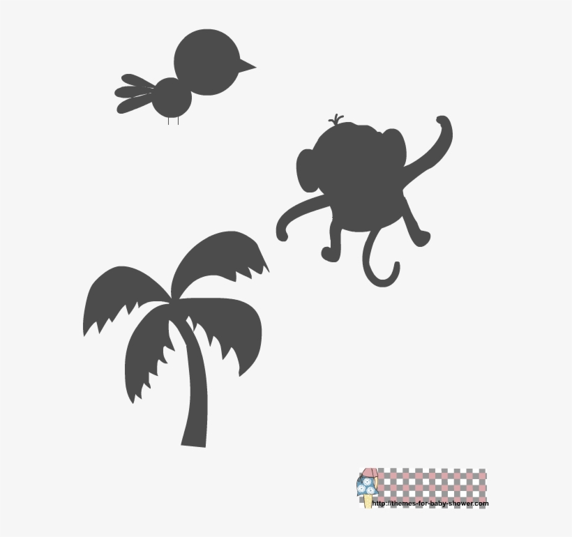 Baby Monkey Silhouette, transparent png download