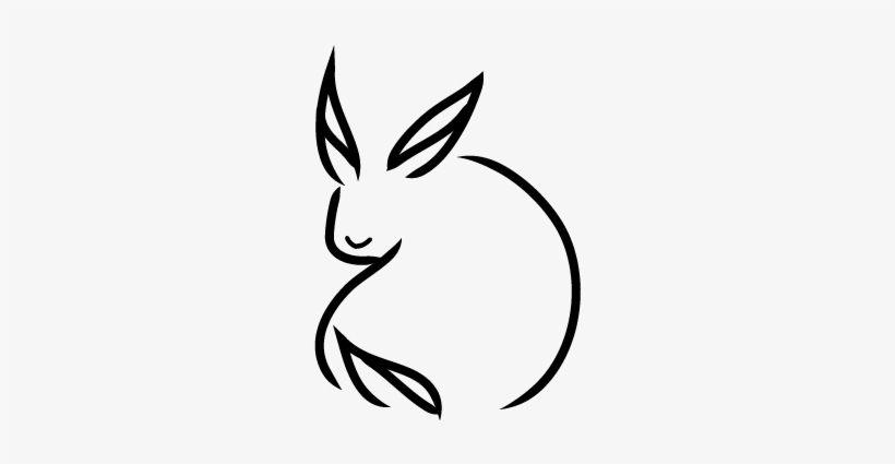 Rabbit Silhouette Tattoo, transparent png download