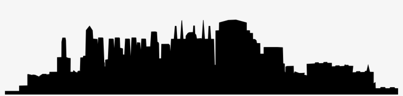 City Skyline Silhouette Png, transparent png download