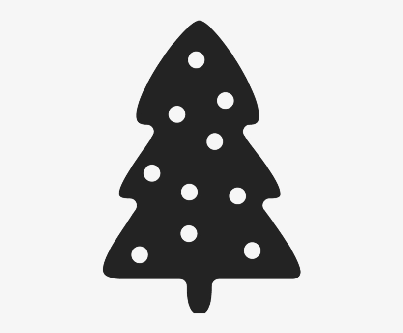 Christmas Tree Silhouette Rubber Stamp - Christmas Day, transparent png download