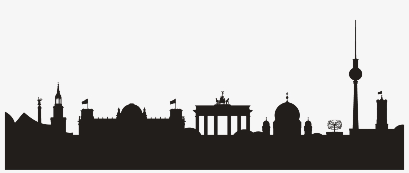 Cityscape Silhouette Png For Kids - Skyline Berlin Png, transparent png download