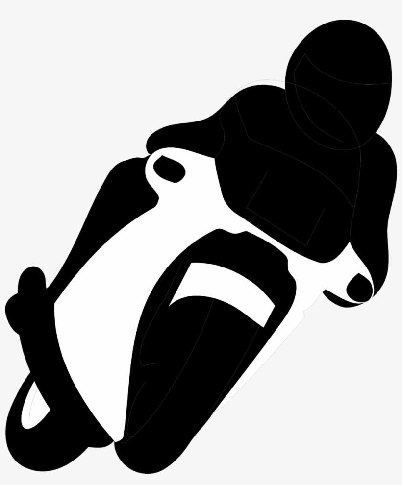 Silhouette Of A Motorcycle Clipart - Silhouette Of A Motorcycle, transparent png download