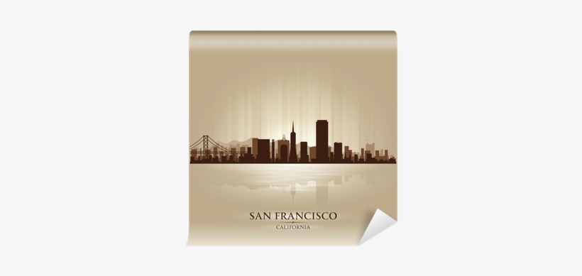 San Francisco, California Skyline City Silhouette Wall - Tony Bennett / I Left My Heart In San Francisco, The, transparent png download