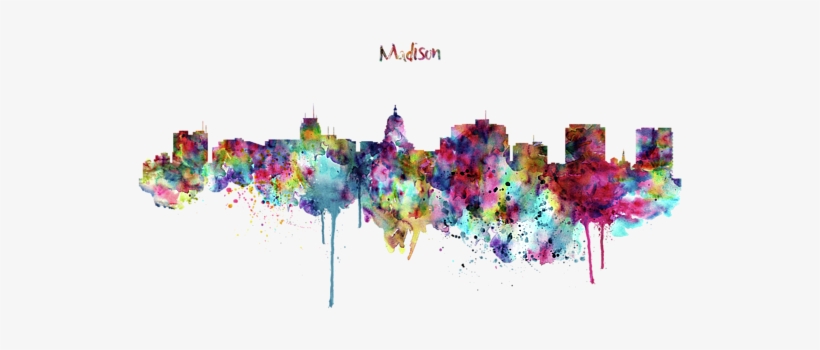 Bleed Area May Not Be Visible - Madison Skyline Graphic Png, transparent png download