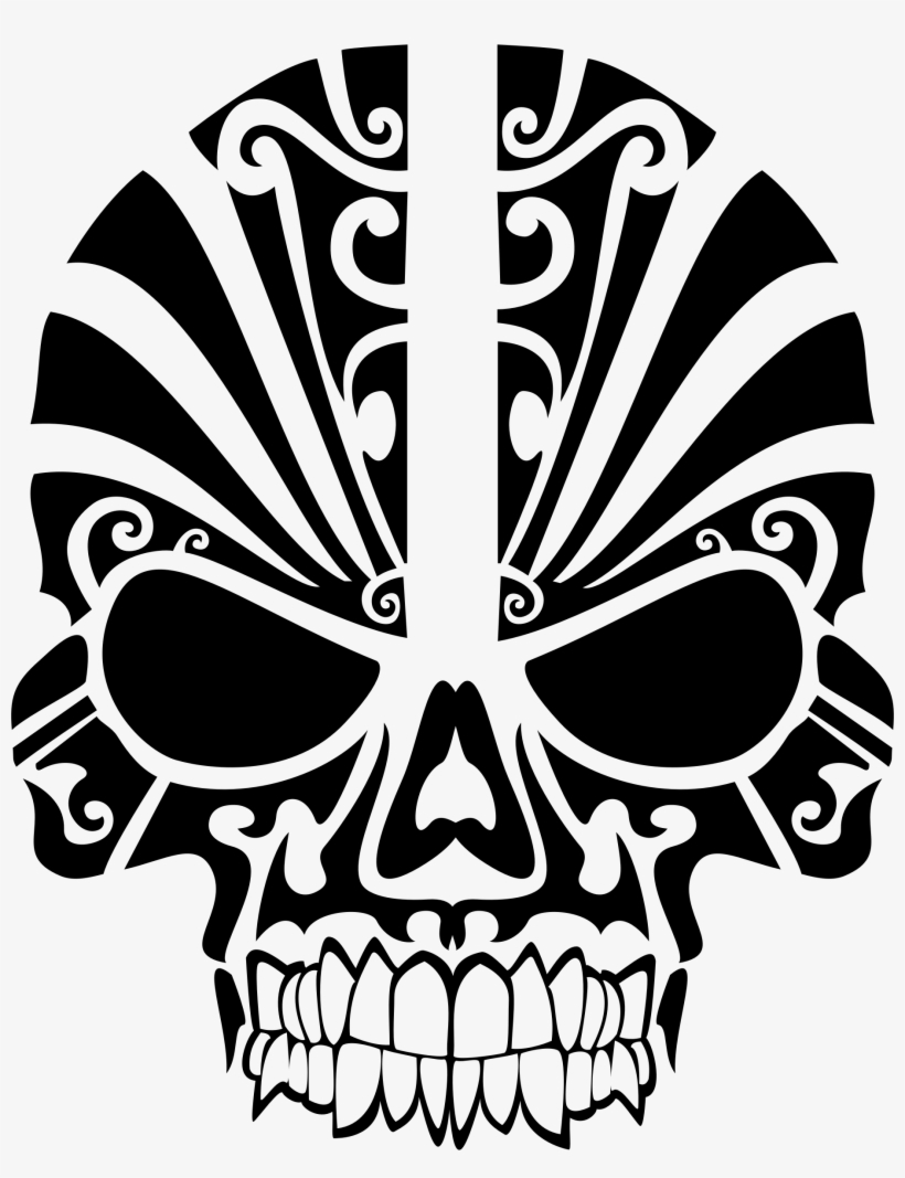 This Free Icons Png Design Of Tribal Skull Silhouette, transparent png download
