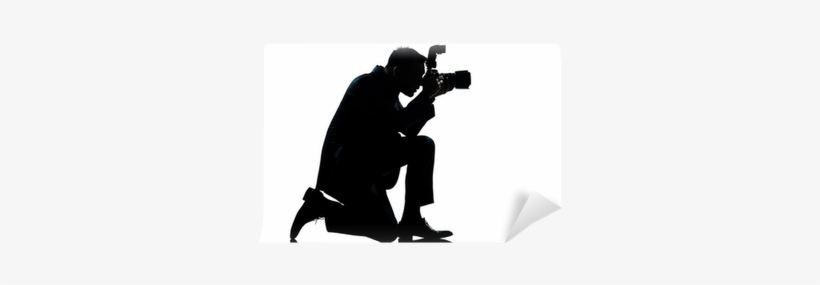 Silhouette Man Kneeling Photographer Wall Mural • Pixers® - Fotografo Silhueta, transparent png download