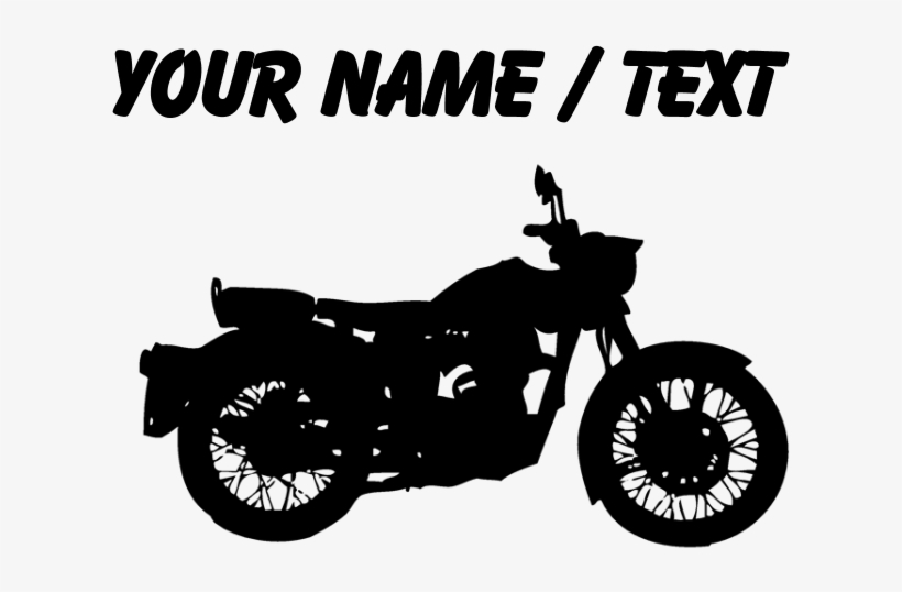 Custom Vintage Motorcycle Silhouette Tote Bag - Police Car Burning Drawing, transparent png download
