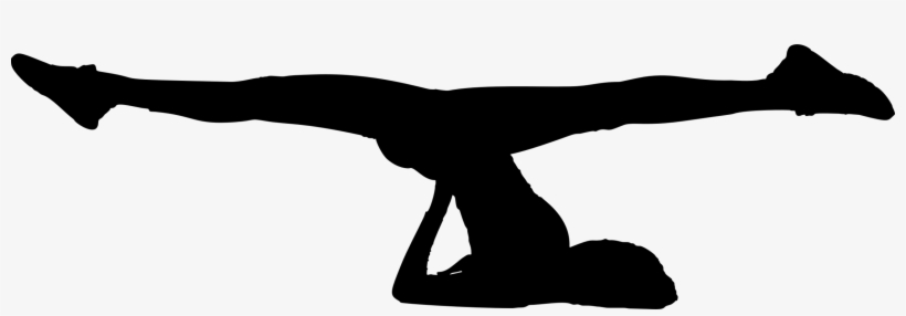 Silhouette Yoga Black And White Person Bhujangasana - Clip Art, transparent png download