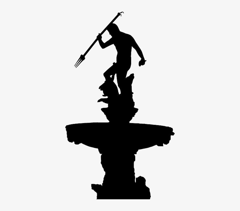 Neptune, Trident, Poland, Silhouette - Golden Gate, transparent png download