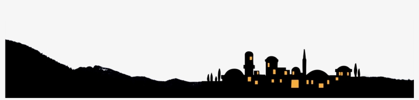 Clip Art Free Library Christmas Catalog Bible College - Bethlehem Silhouette, transparent png download