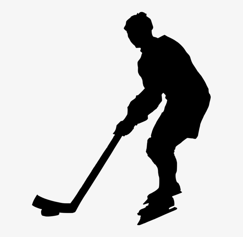 Silhouette, Ice Hockey, Boy, Game, Hokey, Kid, Male - Silhouette Eishockey, transparent png download