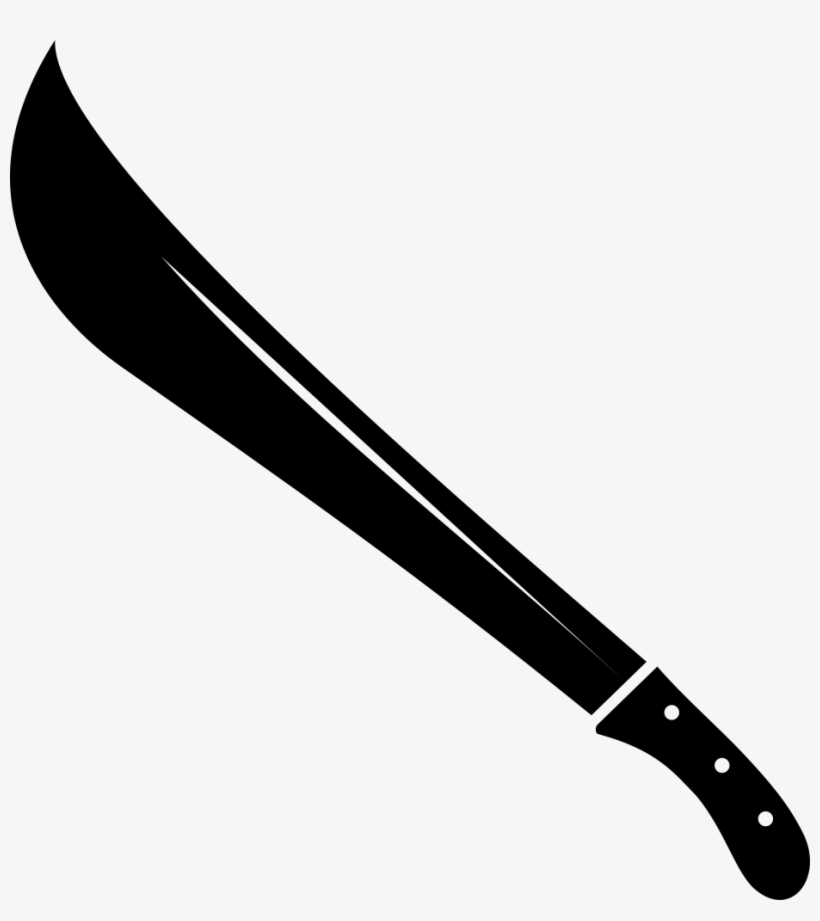 Machete Silhouette - Machete Clipart, transparent png download