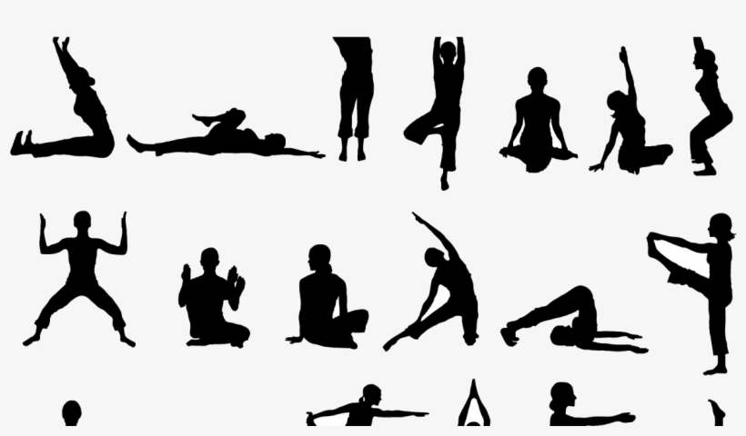 People Silhouette Png Exercising, transparent png download