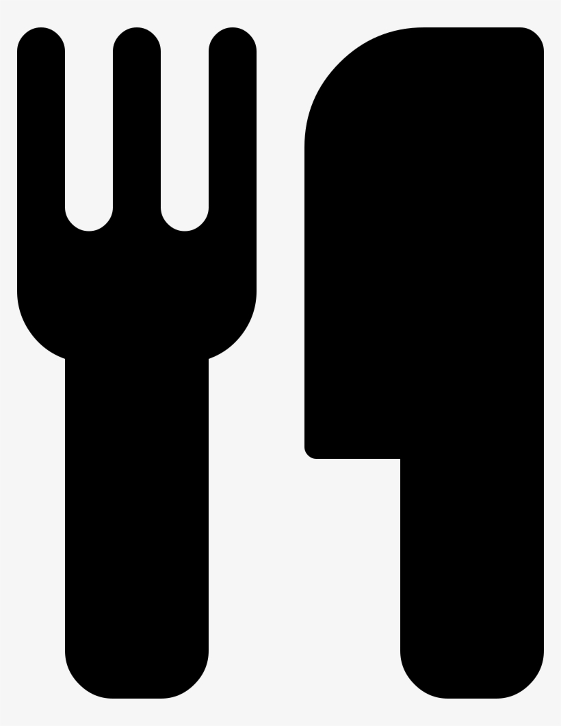 Fork And Knife Silhouette Comments - Fa Fa Icons Food, transparent png download