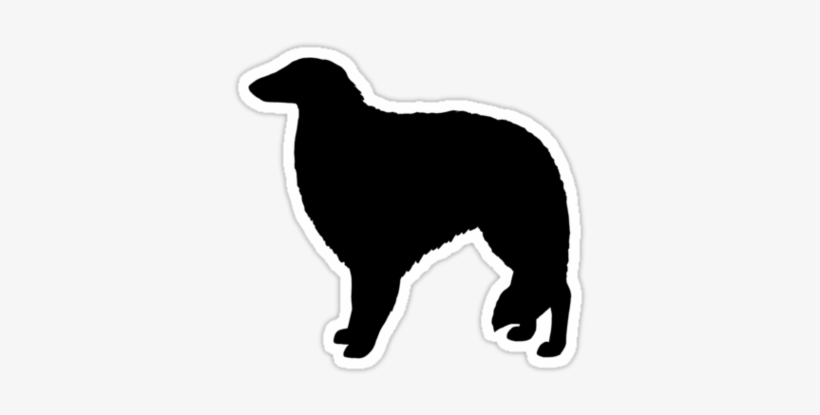 Borzoi Silhouette Waterproof Die-cut Sticker - Dog, transparent png download
