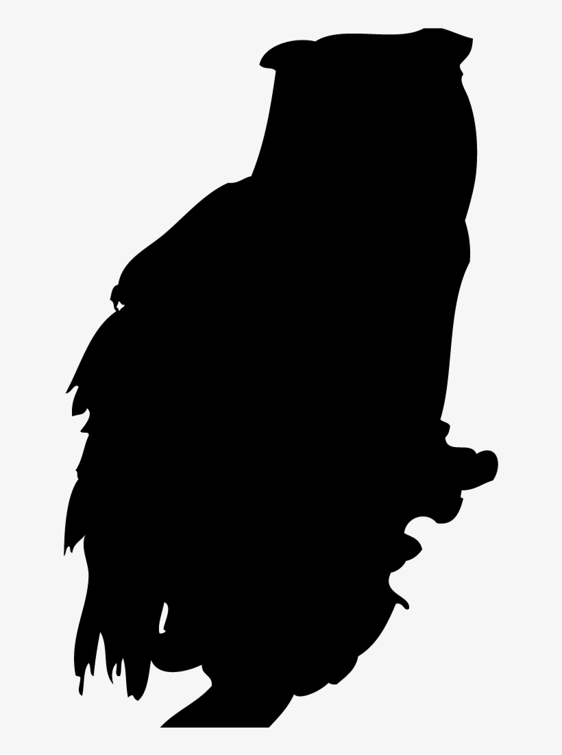 Owl Silhouette Png - Great Horned Owl Silhouette, transparent png download
