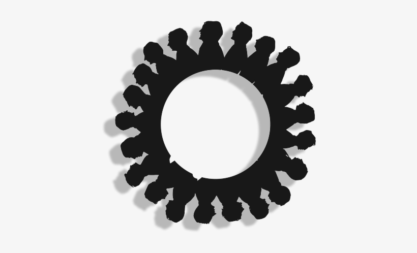 A Silhouette Wheel Cut From A Single Sheet Of Paper - Clip Art, transparent png download