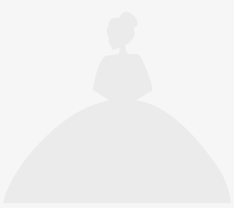 Wedding Dress Clipart Png - White Bride Silhouette Png, transparent png download
