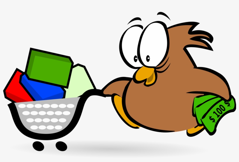 Owl Shopping By Mimooh - Owl Shopping, transparent png download