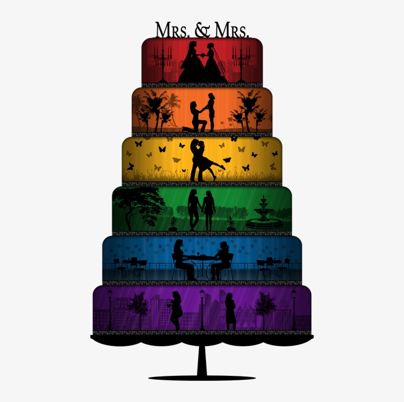 Rainbow Wedding Cake Gifts & Gear - Pride Wedding Cake, transparent png download