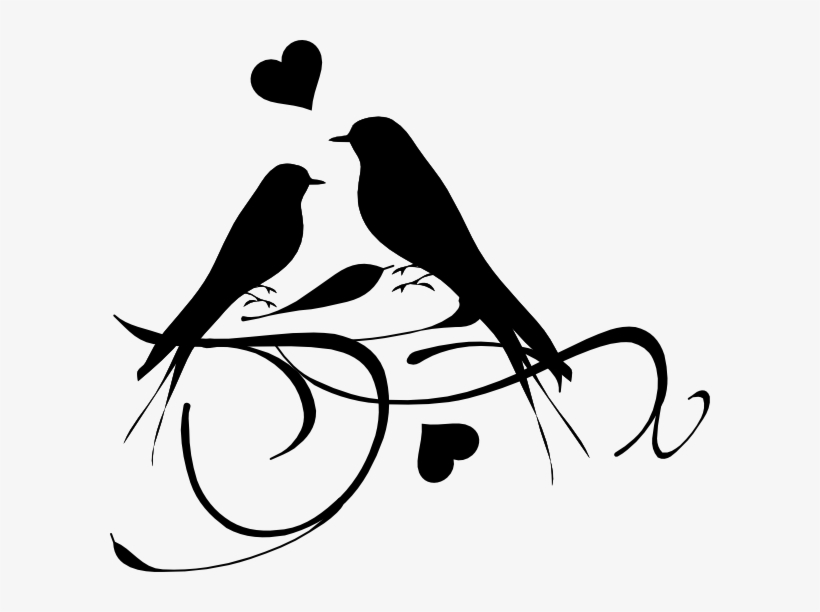 Clipart Free Library Bird Silhouette At Getdrawings - Couple Bird Silhouette, transparent png download