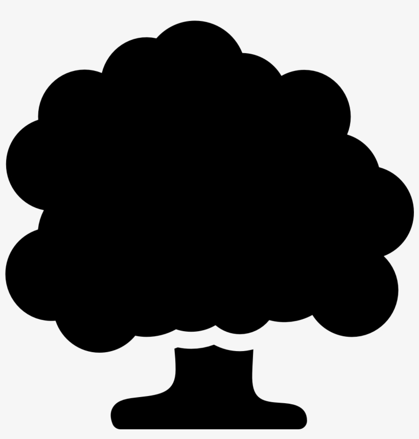 Deciduous Tree Filled Icon - Дерево Иконка Png, transparent png download