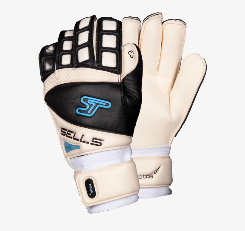 White/aqua/black - Sells Silhouette Aqua Goalkeeper Gloves, transparent png download